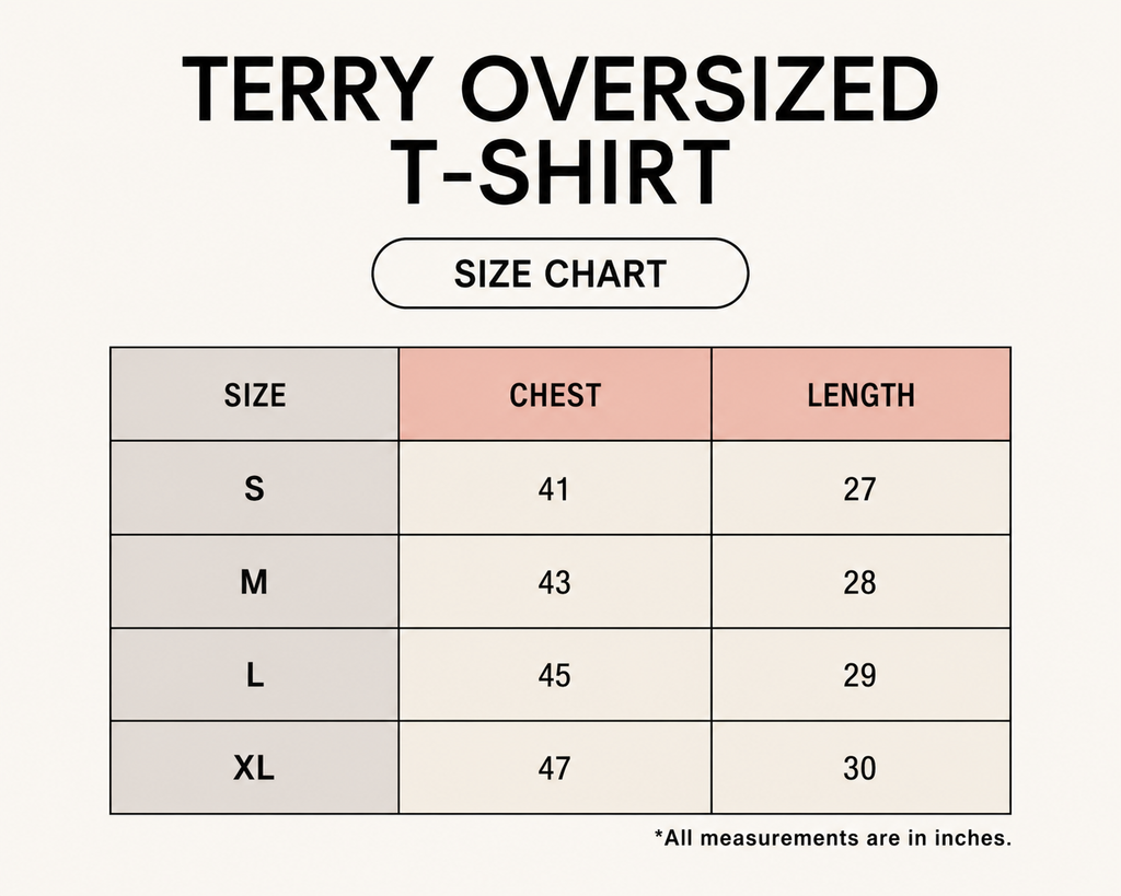 Unisex Terry Oversized Tee